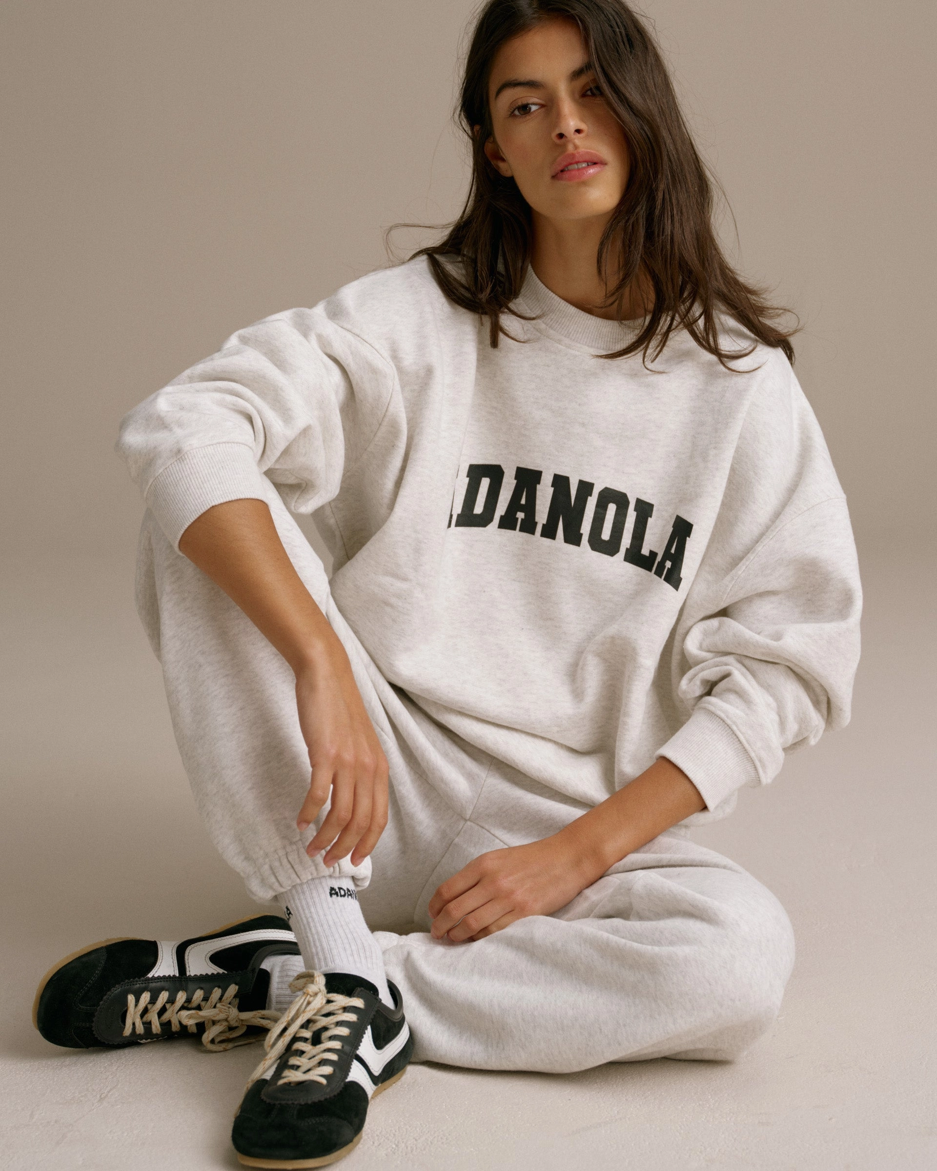 Varsity Sweatpants - Light Grey Melange/Black Anti Static Finish Abrasion Resistant Material