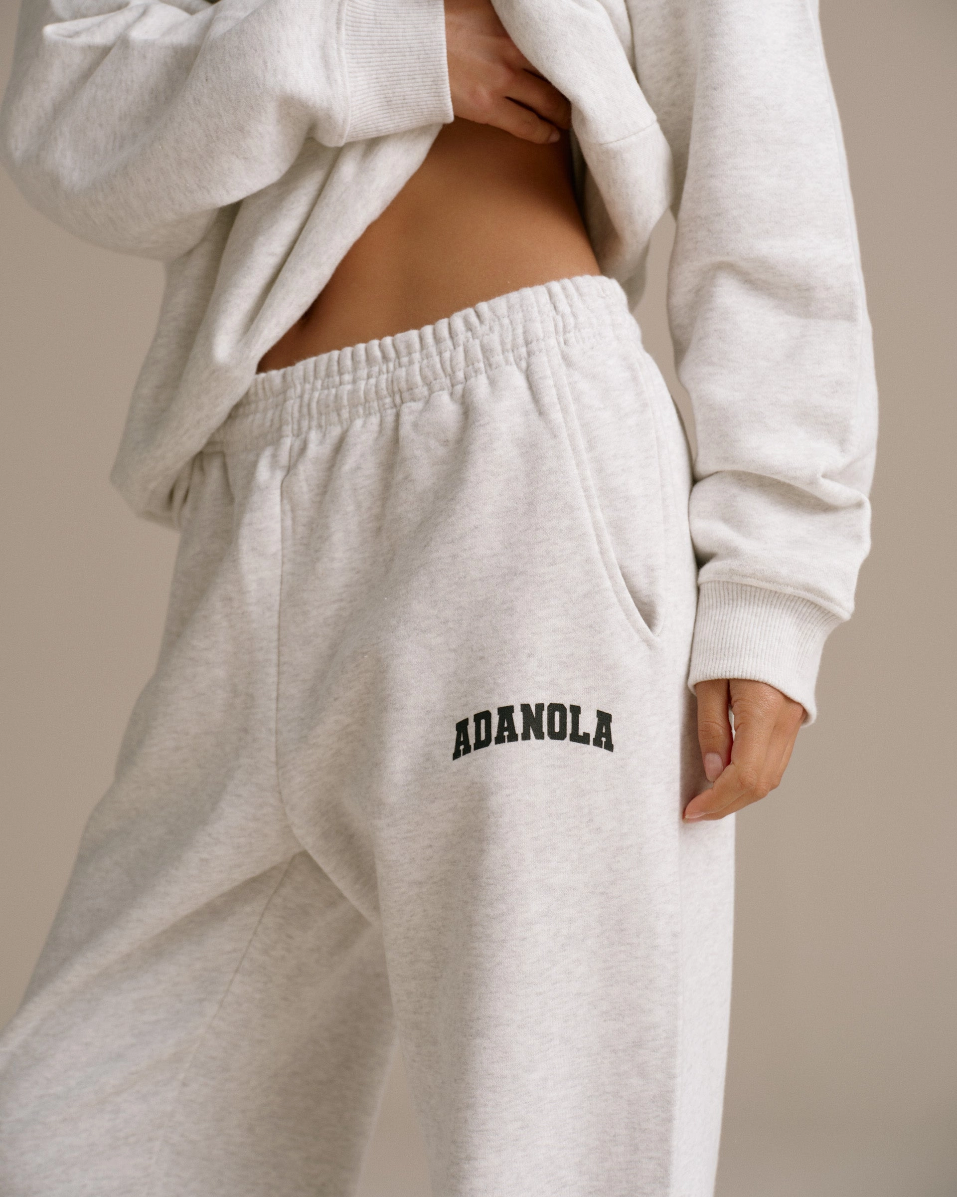 Varsity Sweatpants - Light Grey Melange/Black Perfect Fit Breathable wear