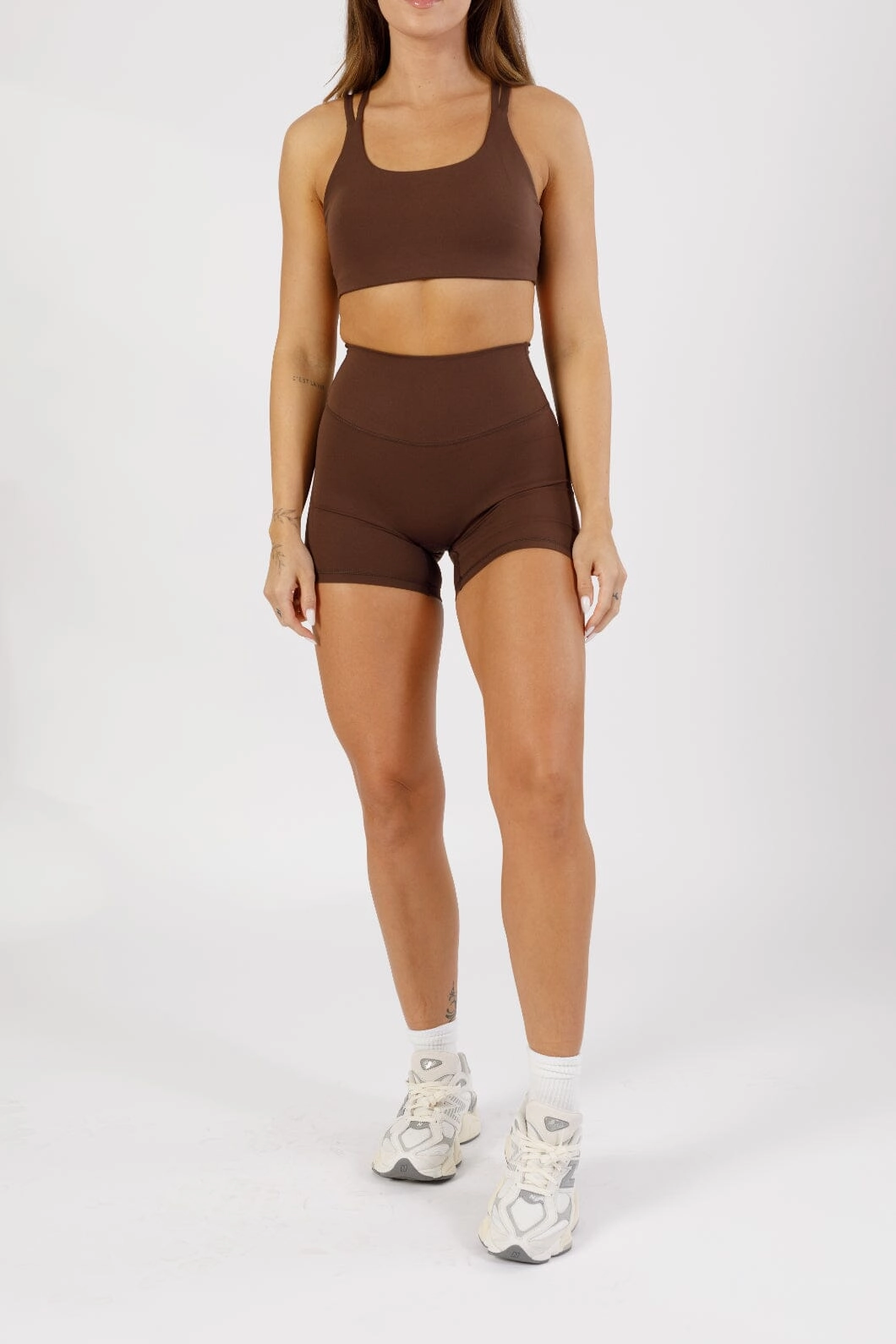 Sporty Stretch Fit Semi Formal RecStretch Original Sculptseam? Plus Short 5" Walnut