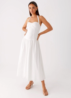Vento Midi Dress - White Perfect Fit Look Seasonal Fit