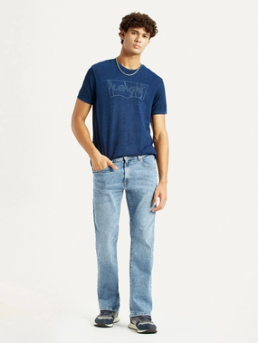 Barrel Leg Construction Men's 517 Light Indigo Bootcut Fit Mid Rise Jeans