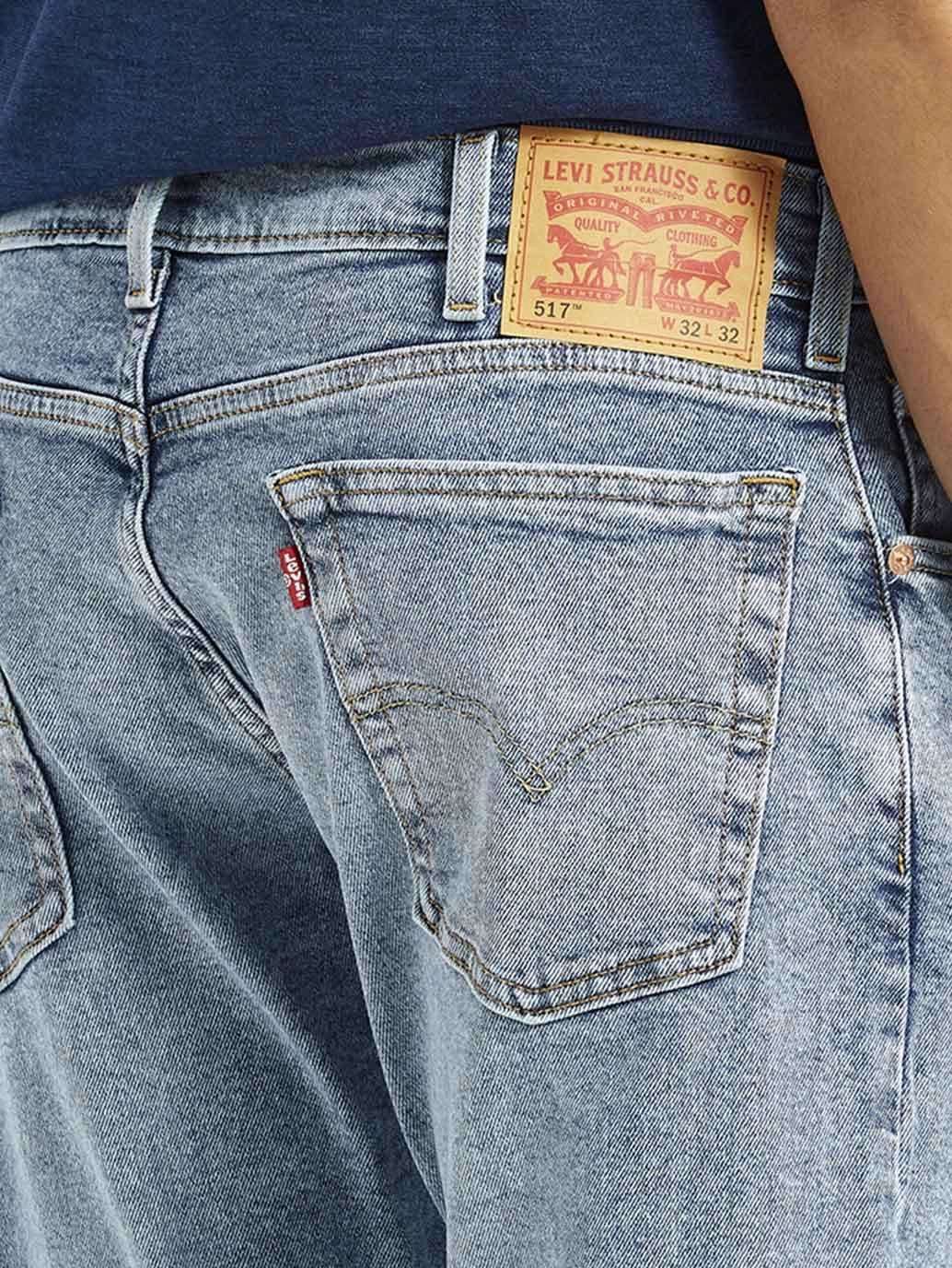 High Quality Holiday Vibes Winter Warmth Men's 517 Light Indigo Bootcut Fit Mid Rise Jeans