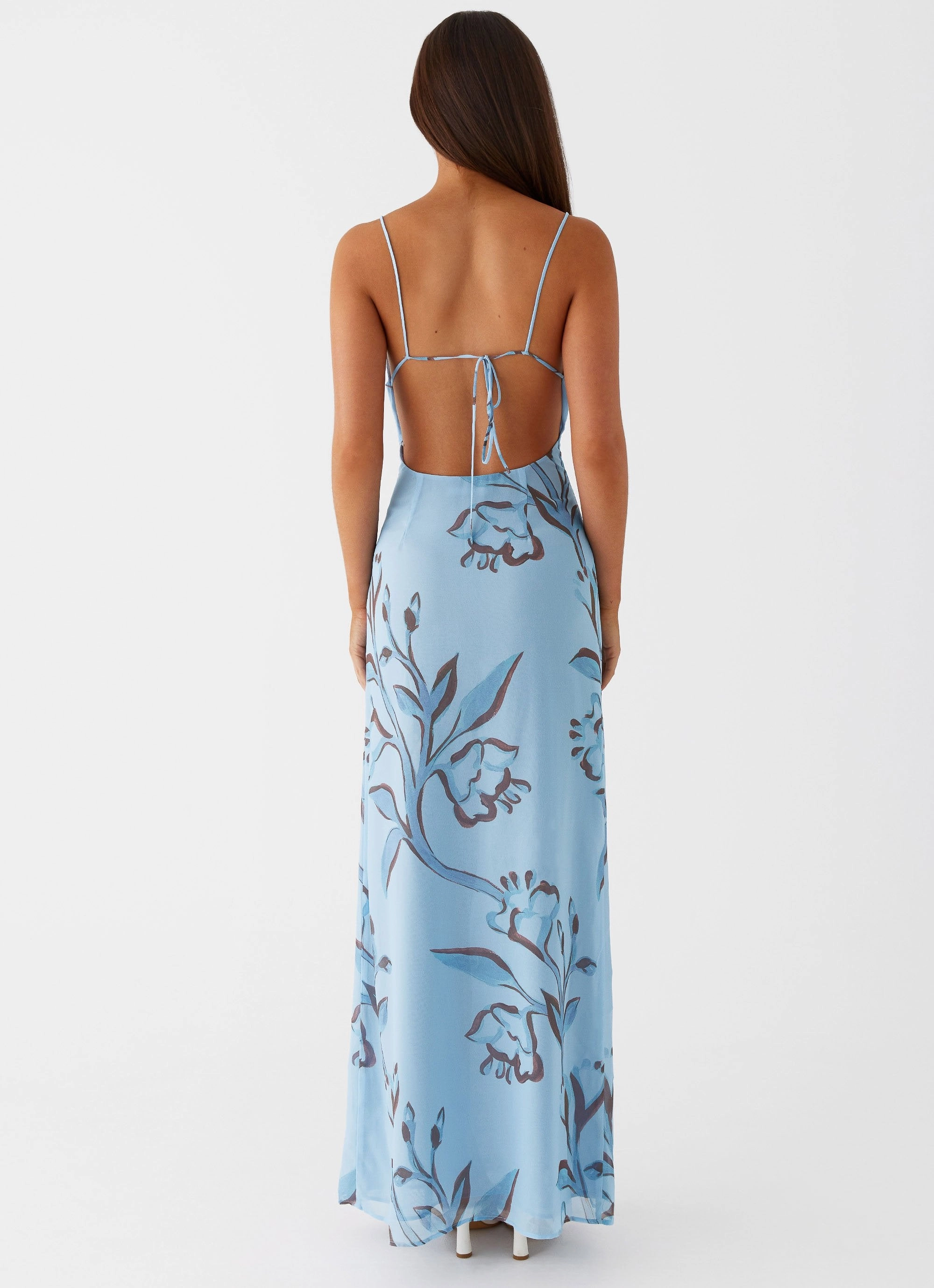 Felicia Daisy Maxi Dress - Blue Floral Classic Motion Subtle Mood