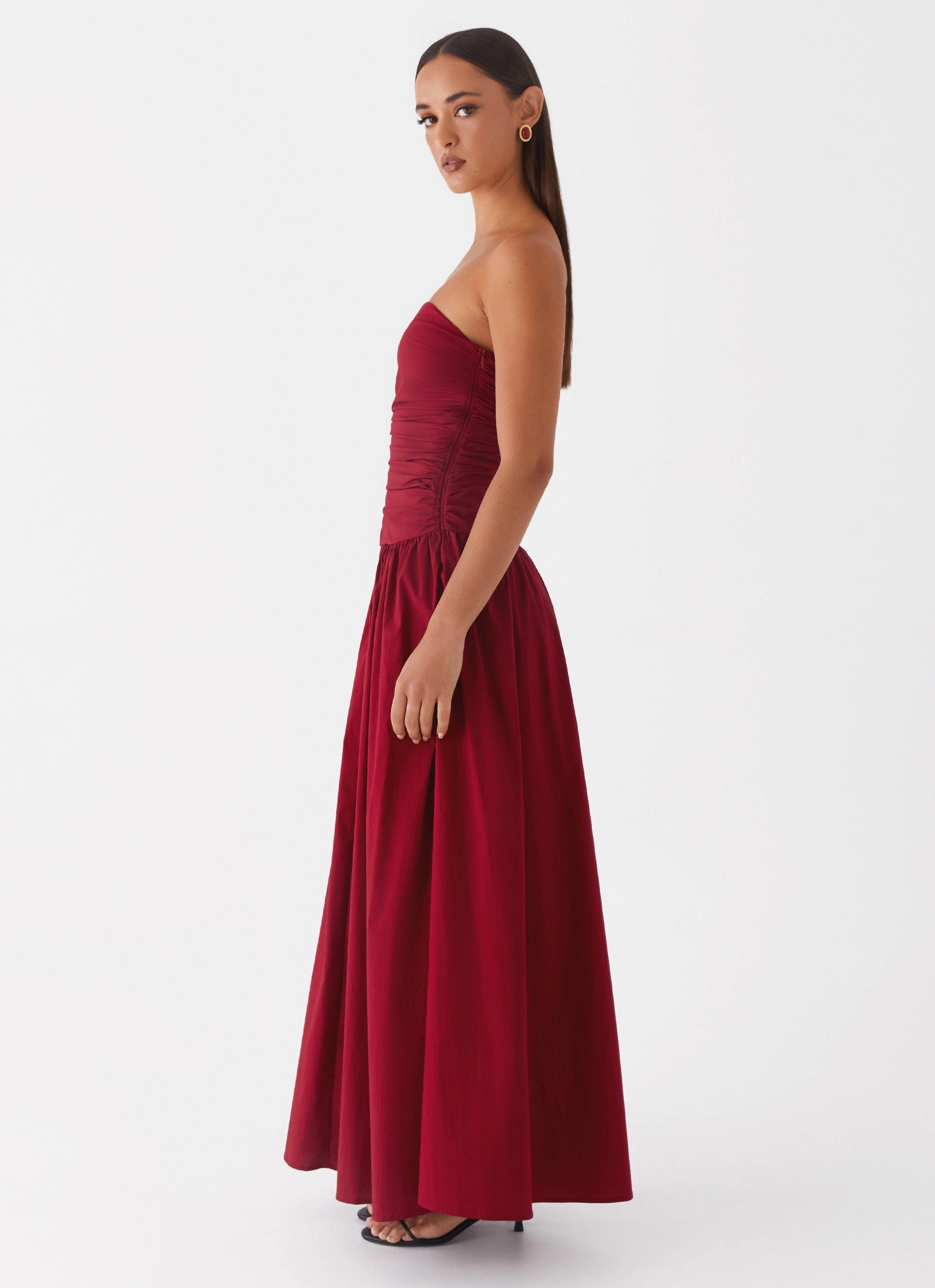 Influencer-Approved Flow Line Carmel Maxi Dress - Merlot