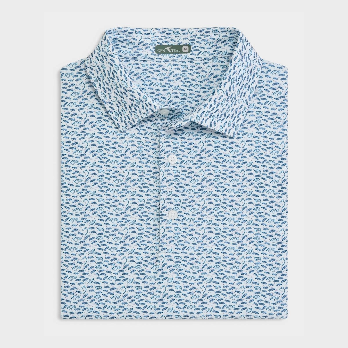Cadet Catch and Release Printed Performance Polo Elegant Layer
