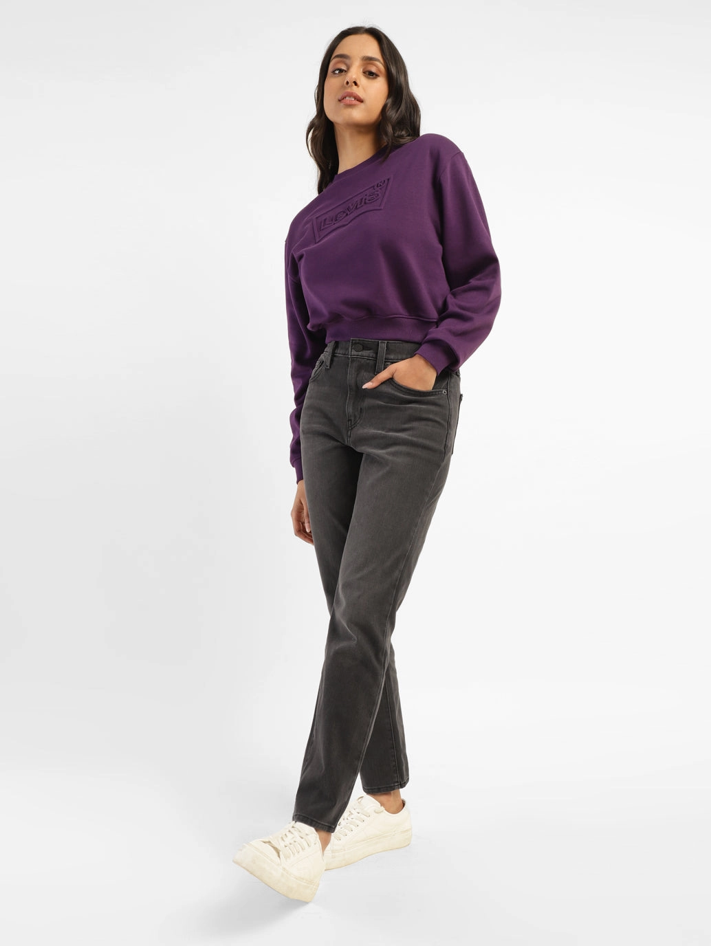 Style Daily Subtle Palette Women's 724 Grey Straight Fit High Rise Jeans