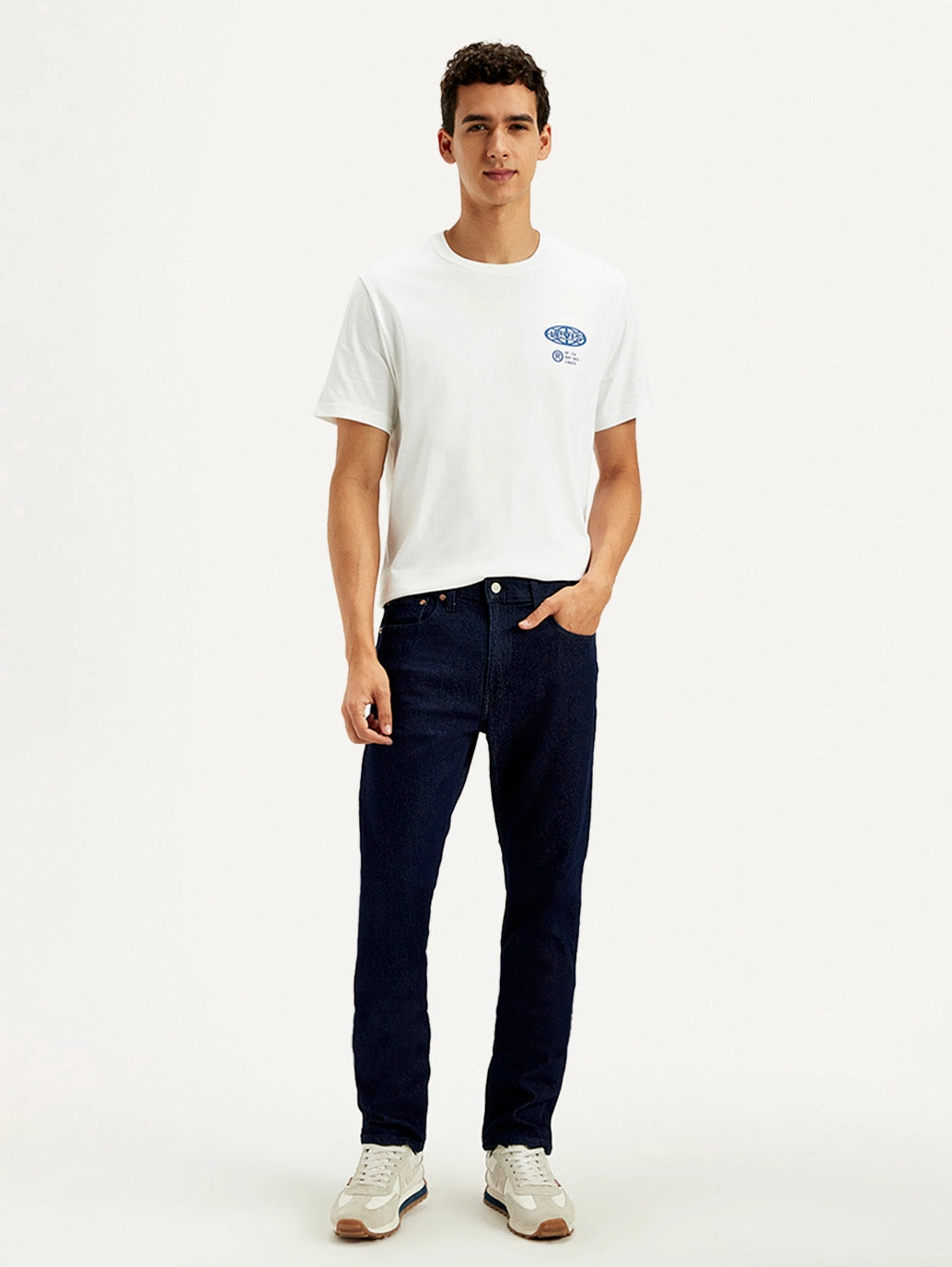 Men's 512 Dark Blue Slim Tapered Fit Mid Rise Jeans Odor Control Treatment