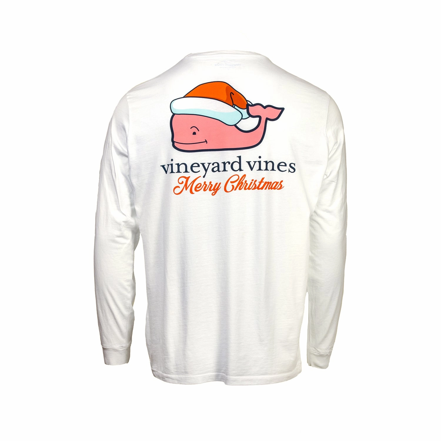 Vineyard Vines x Whataburger Holiday Whale Long Sleeve Tee Casual Sweater Elasticated Hem