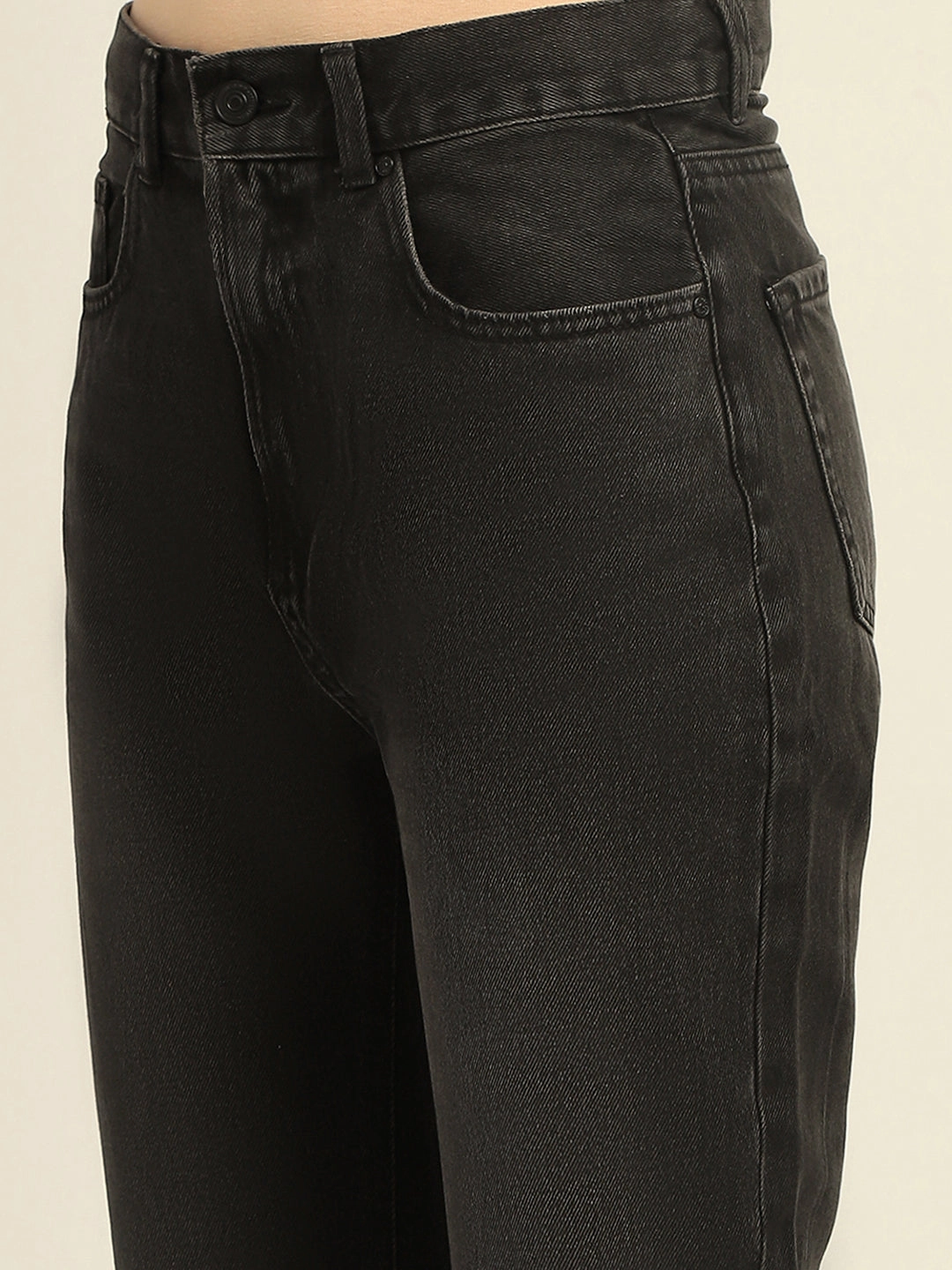 Madame Black Boyfriend Fit Cotton Denim Morning Stroll Fashion Lover