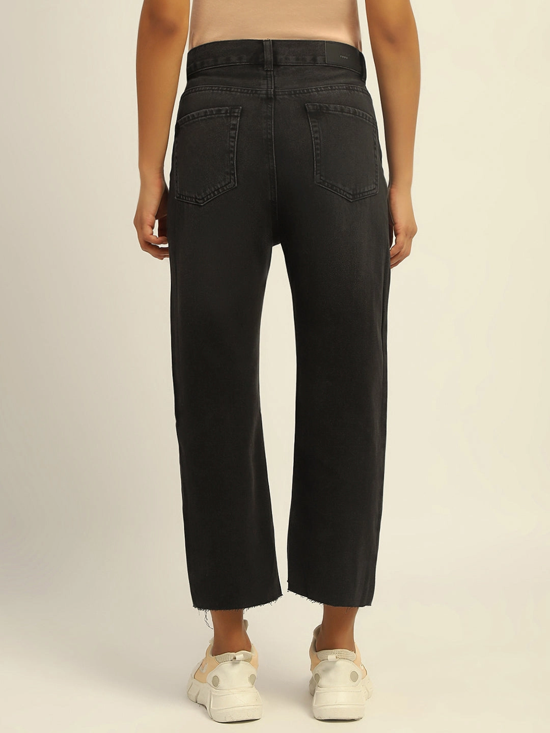 All Round Wear Madame Black Boyfriend Fit Cotton Denim