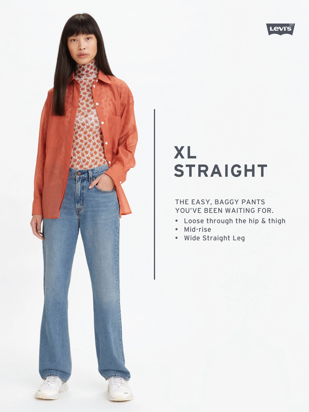 Women's Blue XL Straight Fit Mid Rise Jeans Breathable Feel Fashion Fit Design