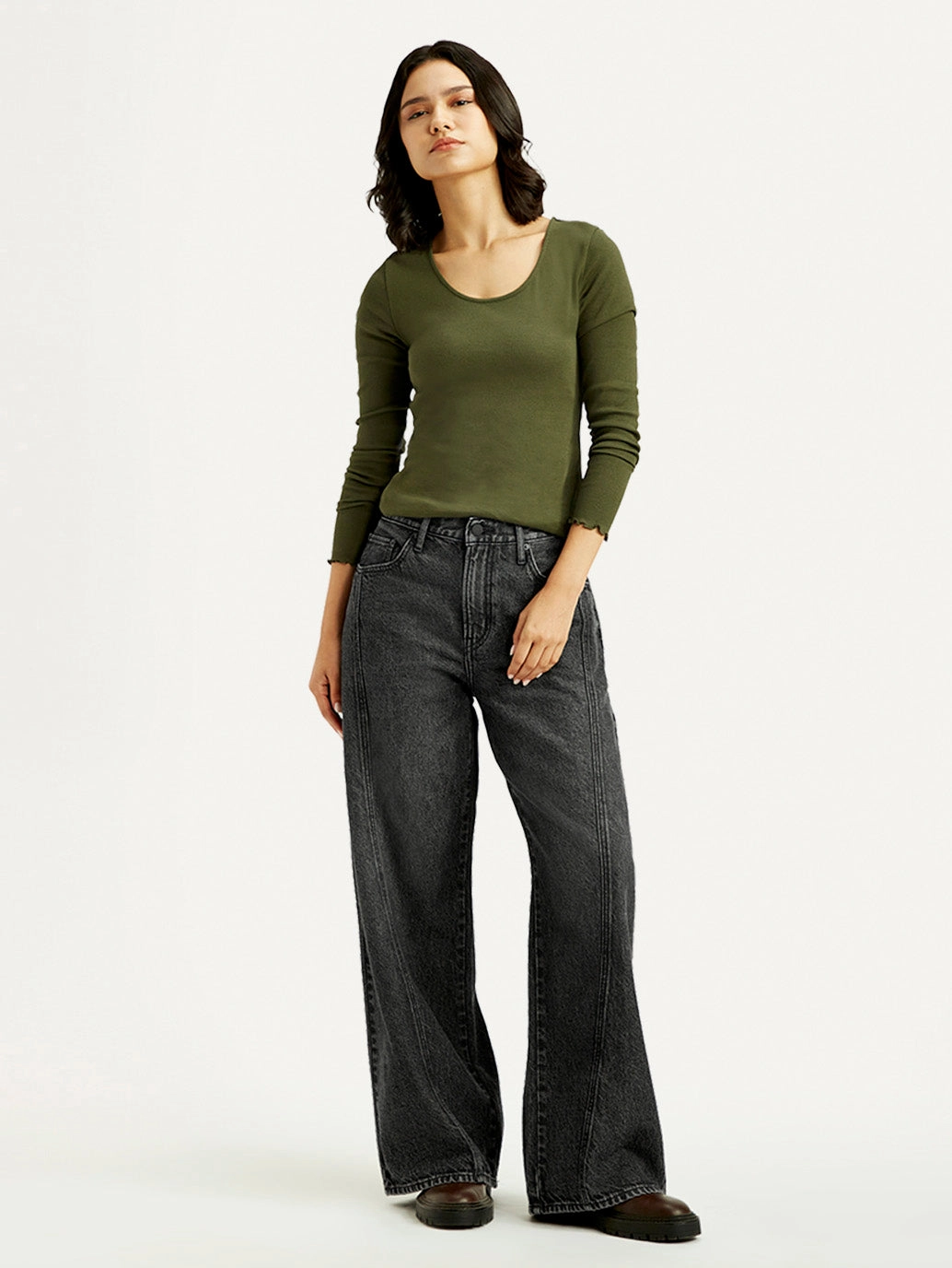 Women's Black XL Straight Loose Fit Mid Rise Jeans Unisex Wear Elegant Vintage Lover Outfit Ideas