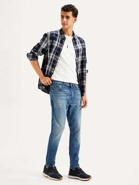 Family Style Gym Ready Daily Wear Men's 512 Blue Slim Tapered Fit Mid Rise Jeans