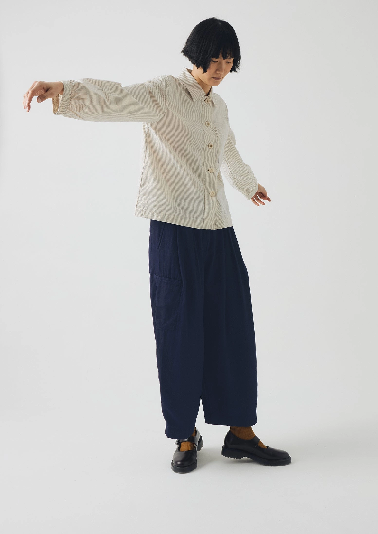 Baya Patch Pocket Stripe Organic Cotton Shirt | Sunwashed Blue Striped Design Fashion staples