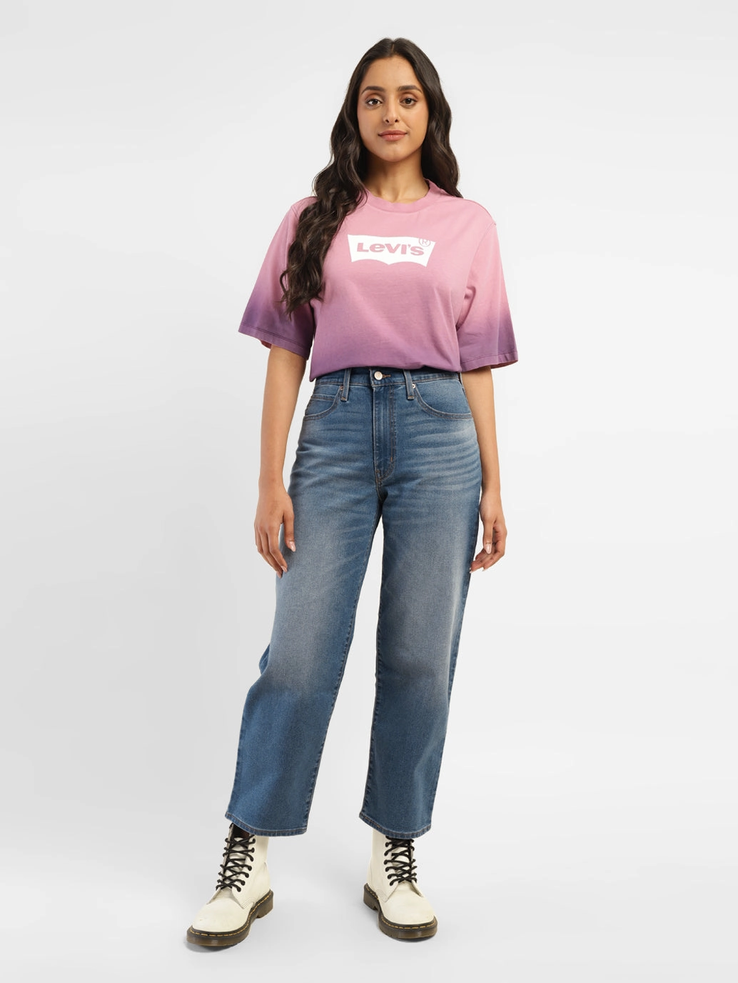 Women's 94 Blue Baggy Fit High Rise Jeans Layered Look Timeless Comfort