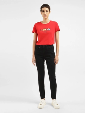 Women's 721 Black Skinny Fit High Rise Jeans Contemporary Vibe