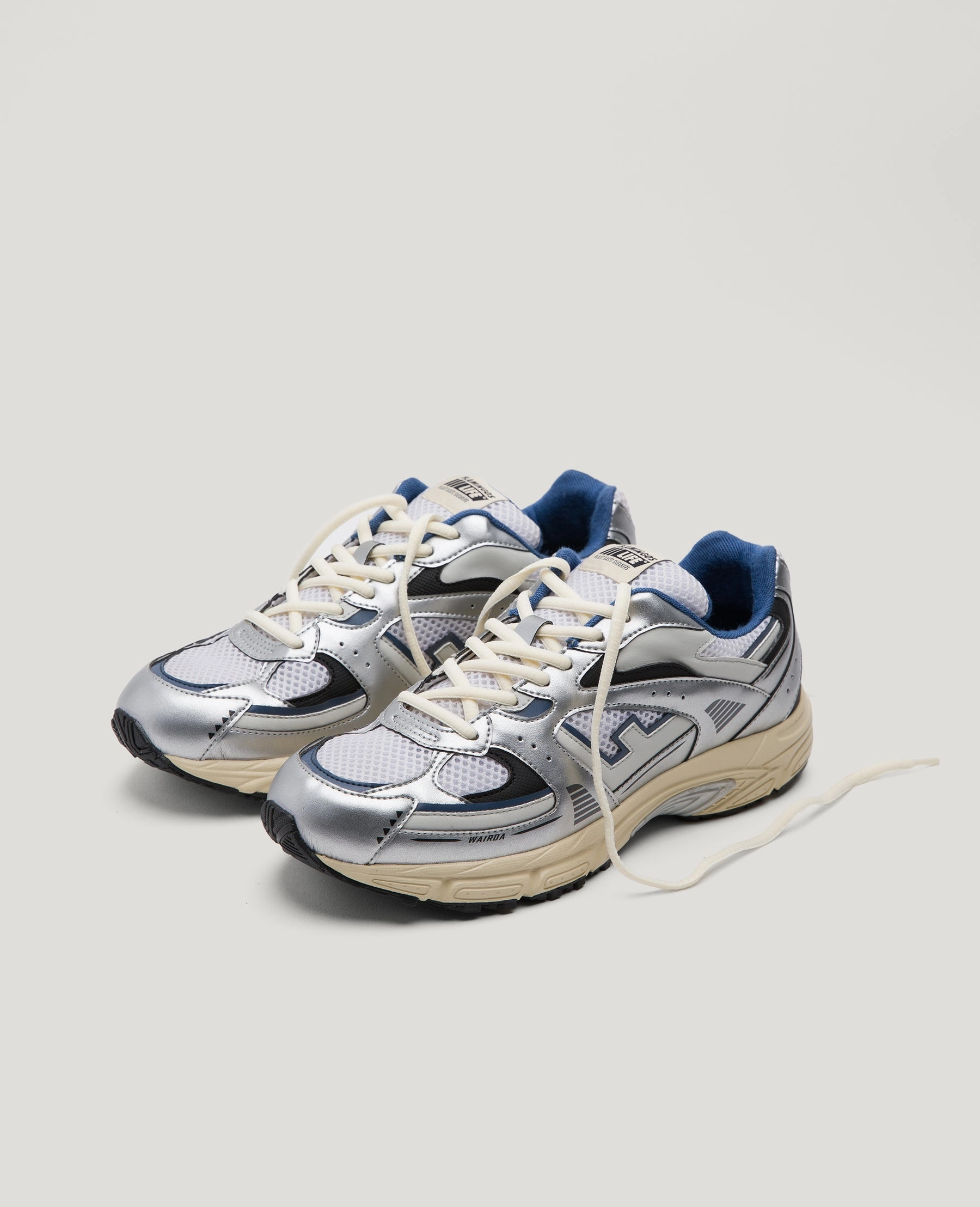 Weather Resistant Coating Wairoa Sneaker in Silver from Flamingos Life