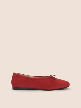 Track Glow Prato Cherry Suede Ballerina