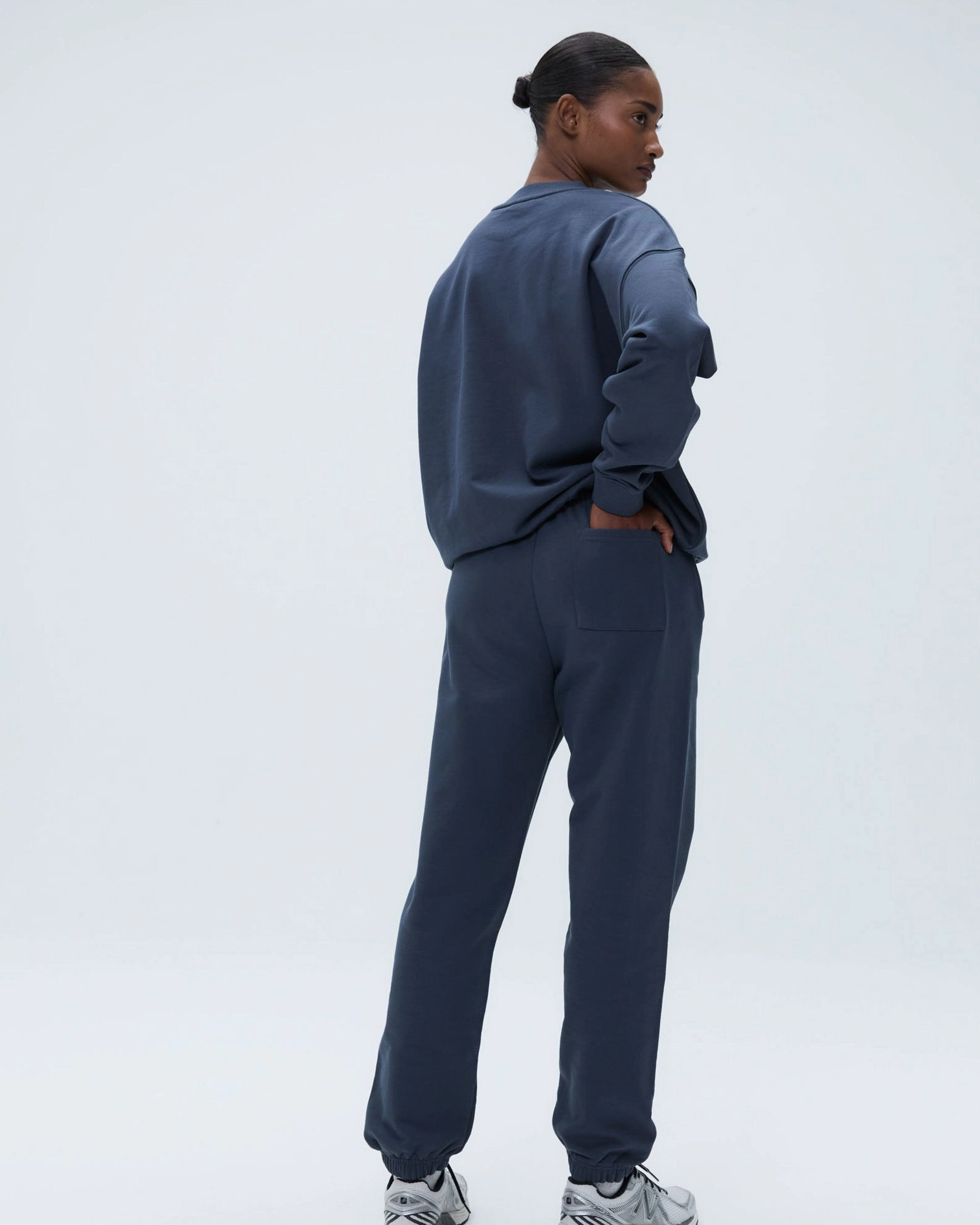 Flexible Movement Sport Wear Fit Varsity Sweatpants - Washed Midnight Blue