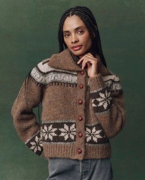 The Nordic Scholar Cardigan. -- Hickory Fair Isle simple design Seasonal Layers