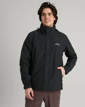 Men's Andulo 2-layer Rain Jacket - Black MagneticClosure