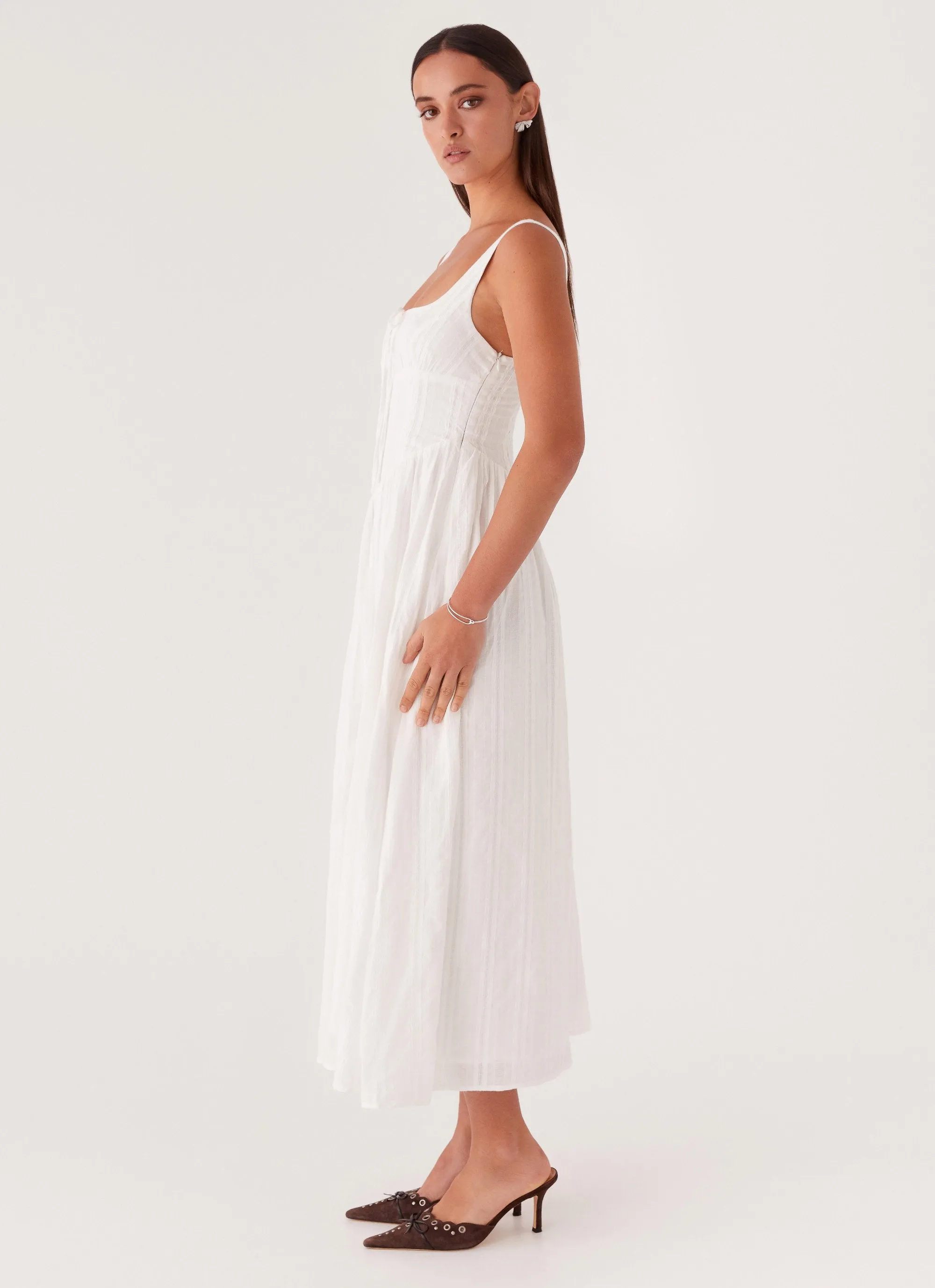 Sharp Edge Pascuelle Midi Dress - White
