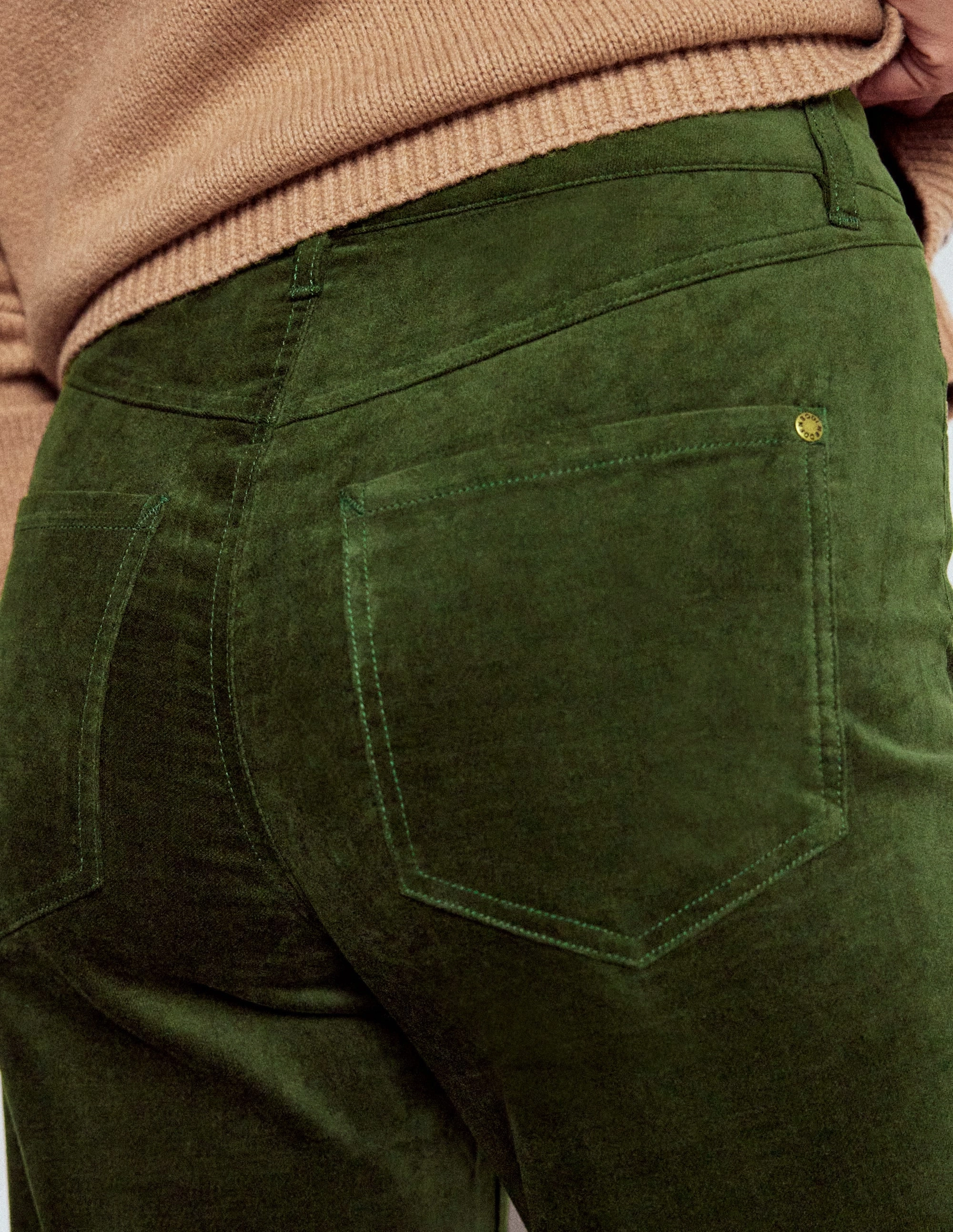 Velveteen Straight Jeans-Douglas Fir Soft and Light Breathable wear