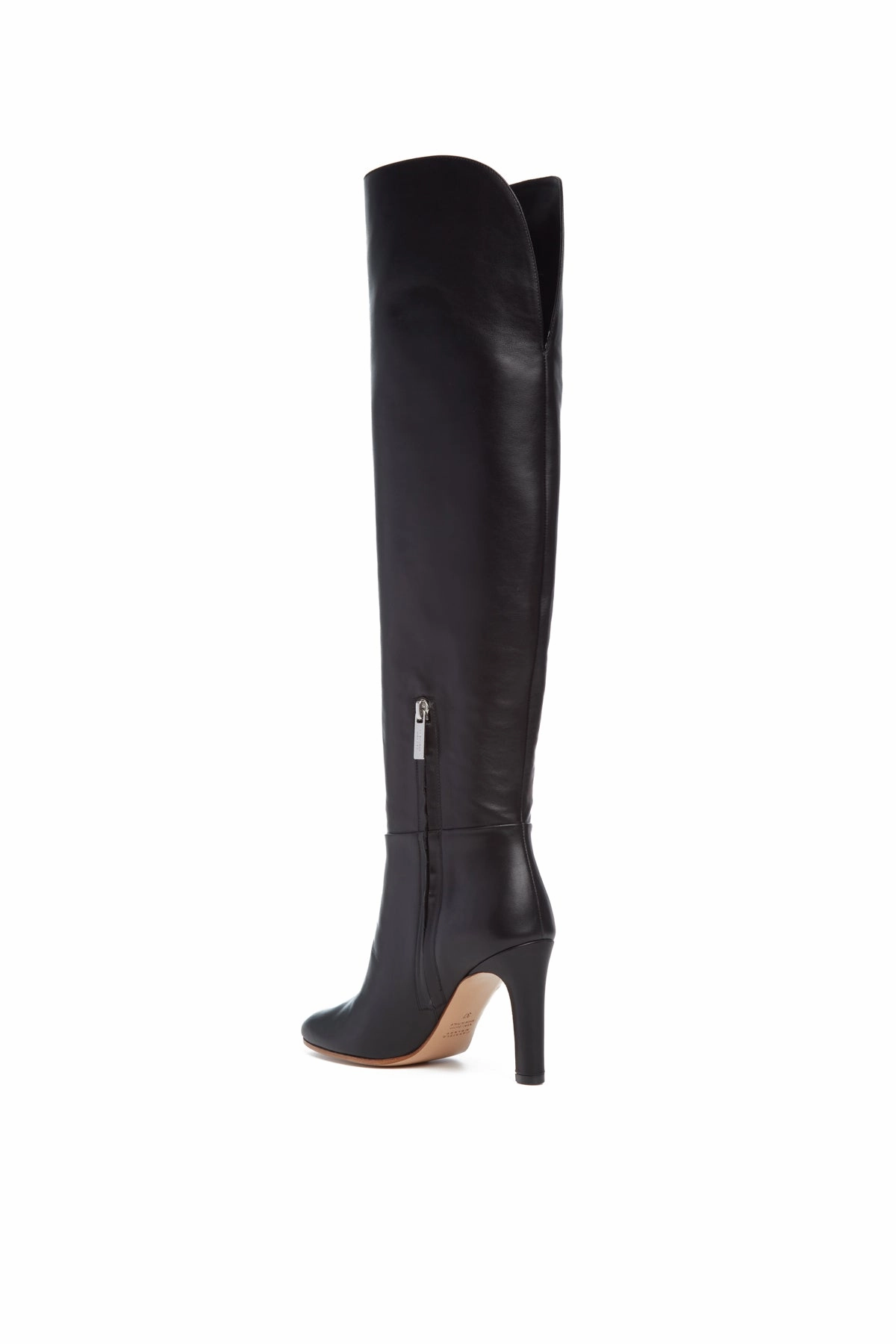 Minimalist Appeal Linda Over-the-Knee Boot in Black Leather