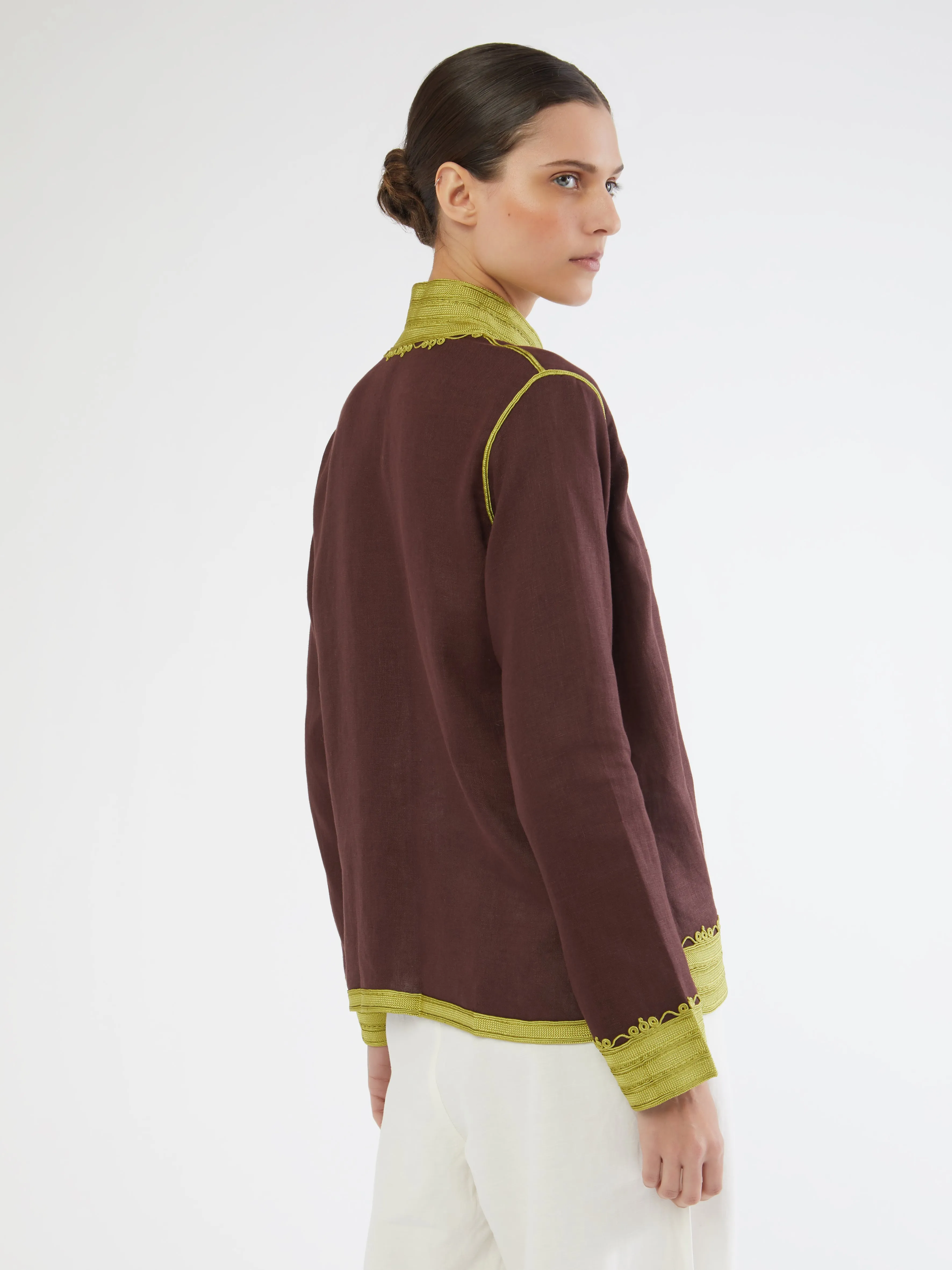 Dry Fast Ergonomic Seams Moroccan linen jacket