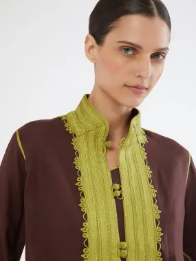 SeamlessBonding TemperatureRegulating Fabric Moroccan linen jacket