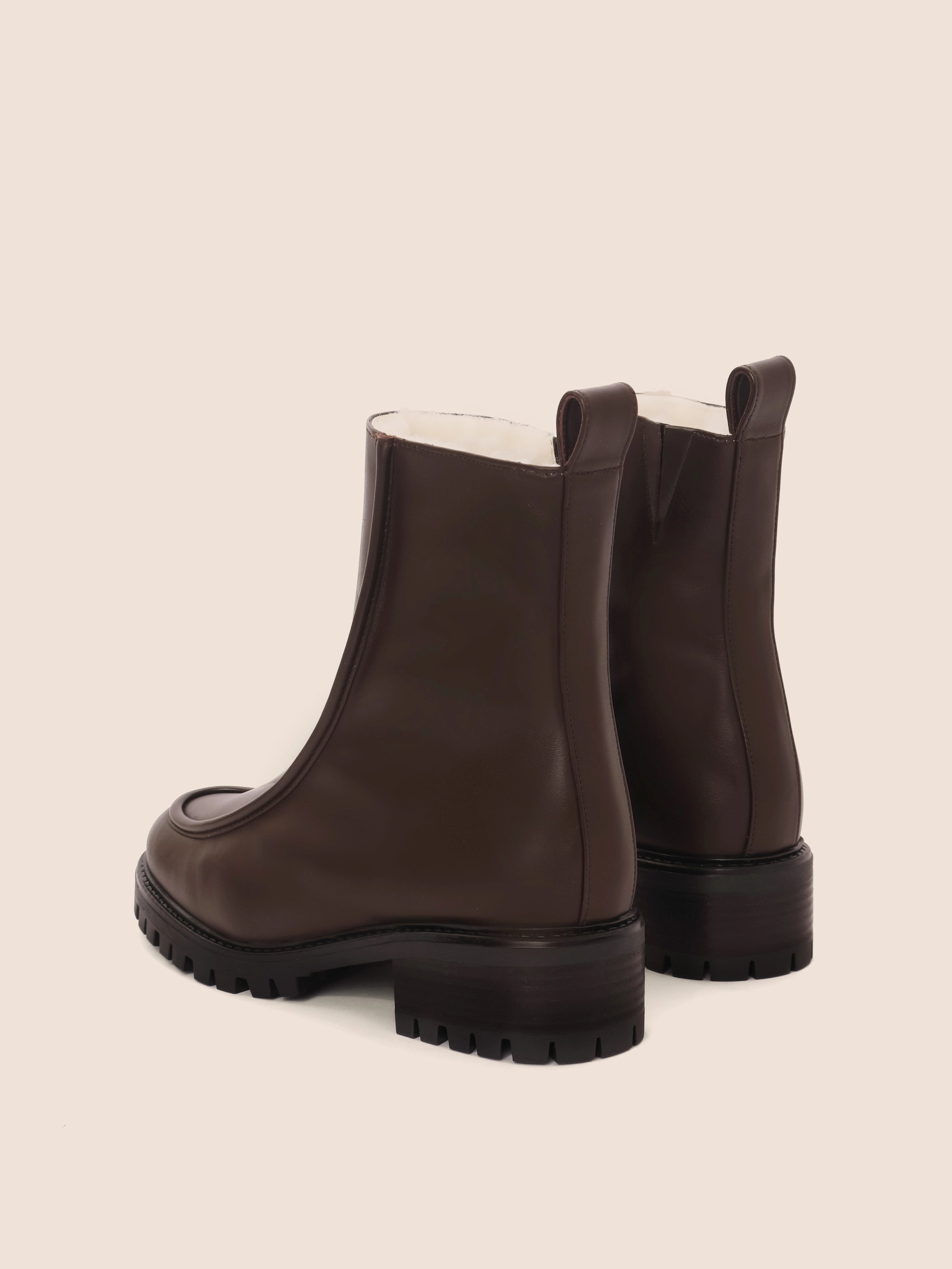 rubber Vigo Dark Brown Lined Boot