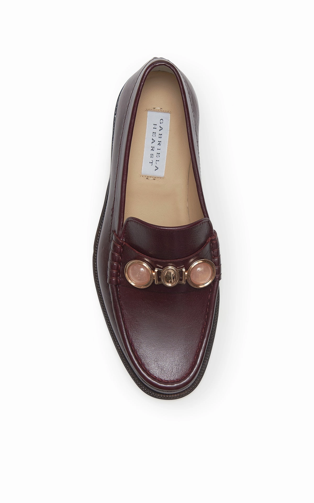 Melchora Stone Loafer in Bordeaux Leather Soft Cushion