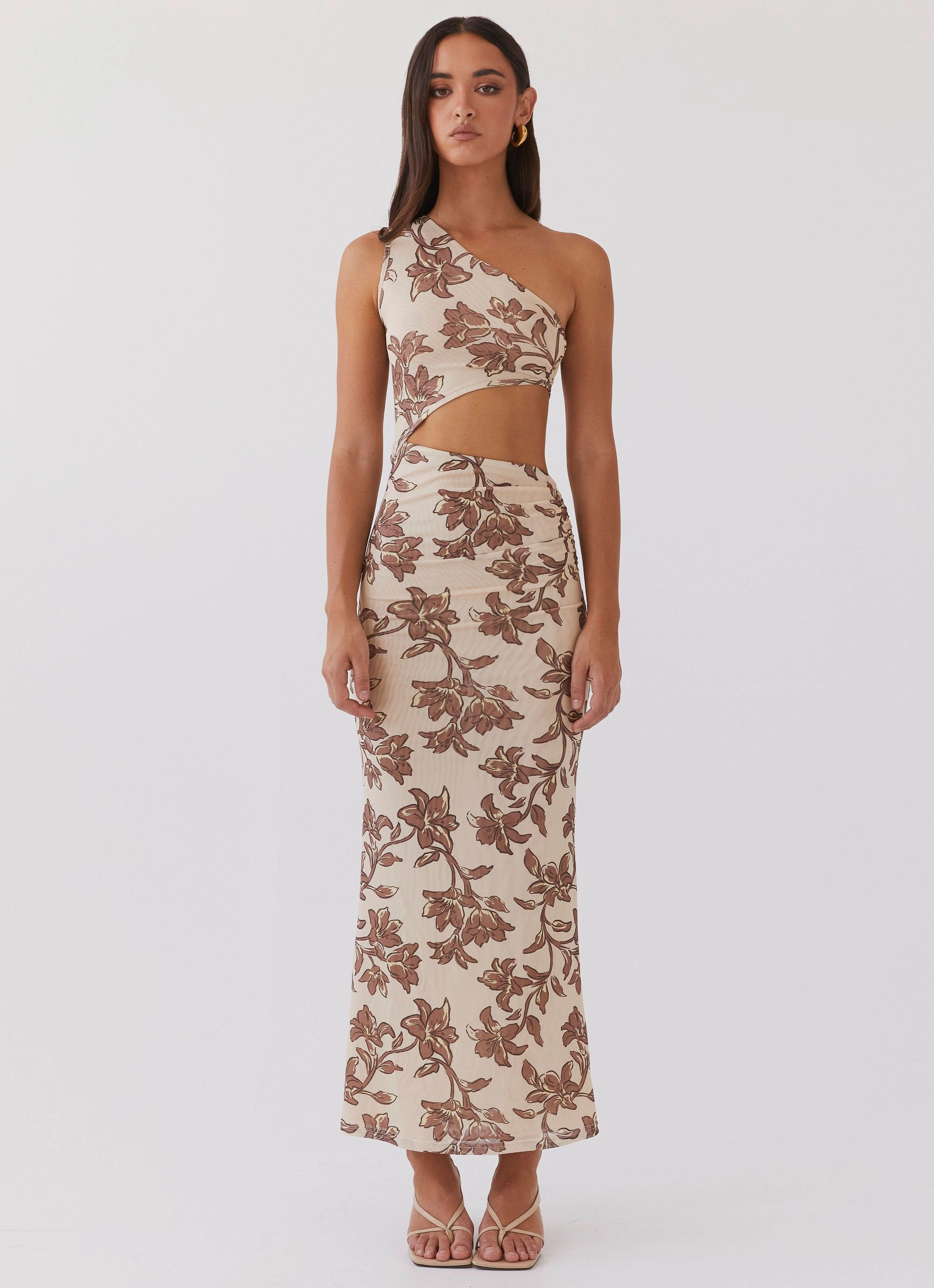 Hidden-Pocket Beauty Zone Shadows In The Sun Mesh Maxi Dress - Hazel Bloom