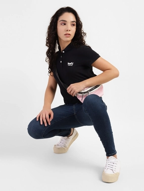 Flexible Fabric Odor Control Treatment Women's 710 Blue Skinny Fit Mid Rise Jeans