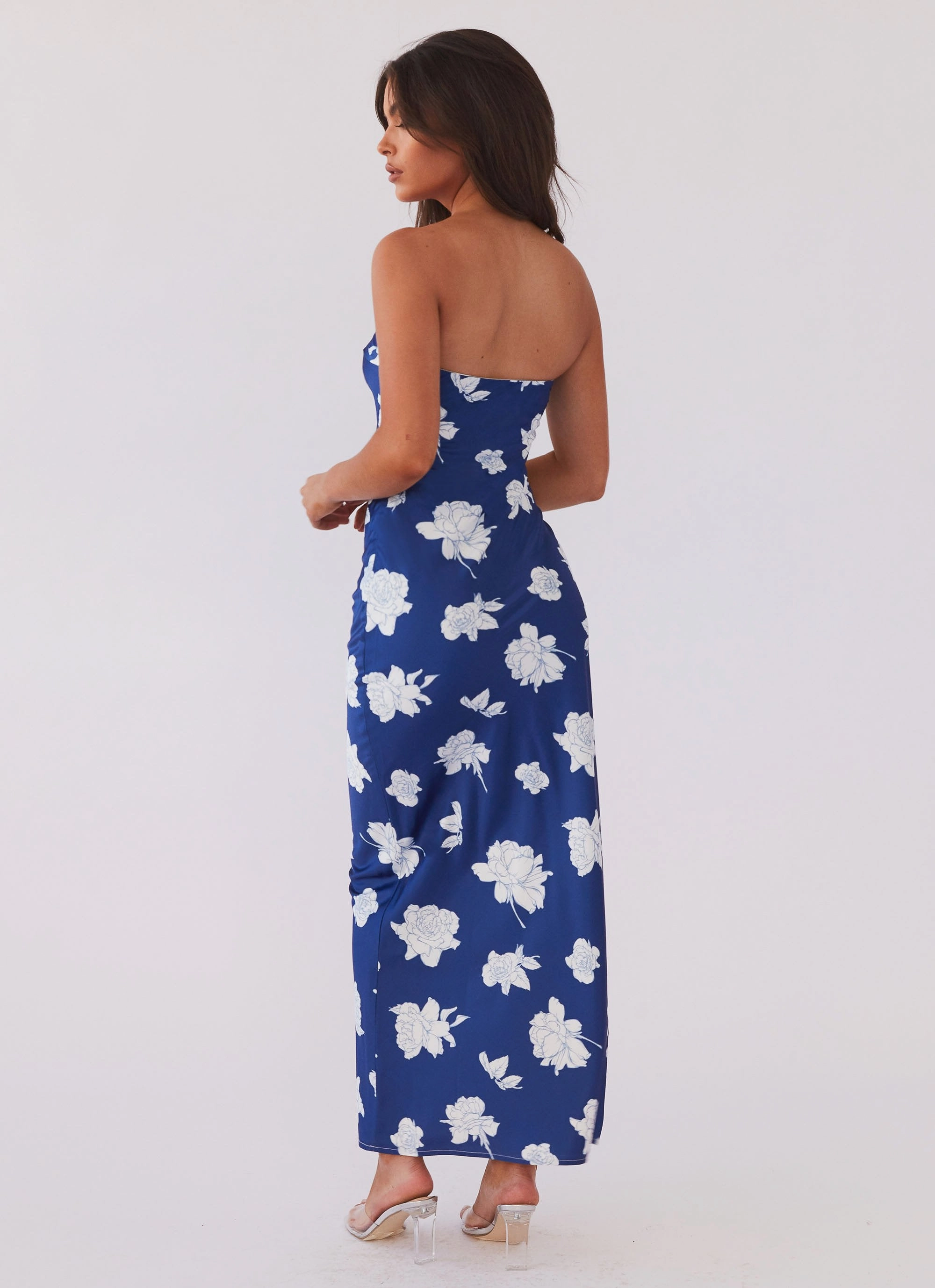 Silky Layer What I Want Maxi Dress - Navy Flora