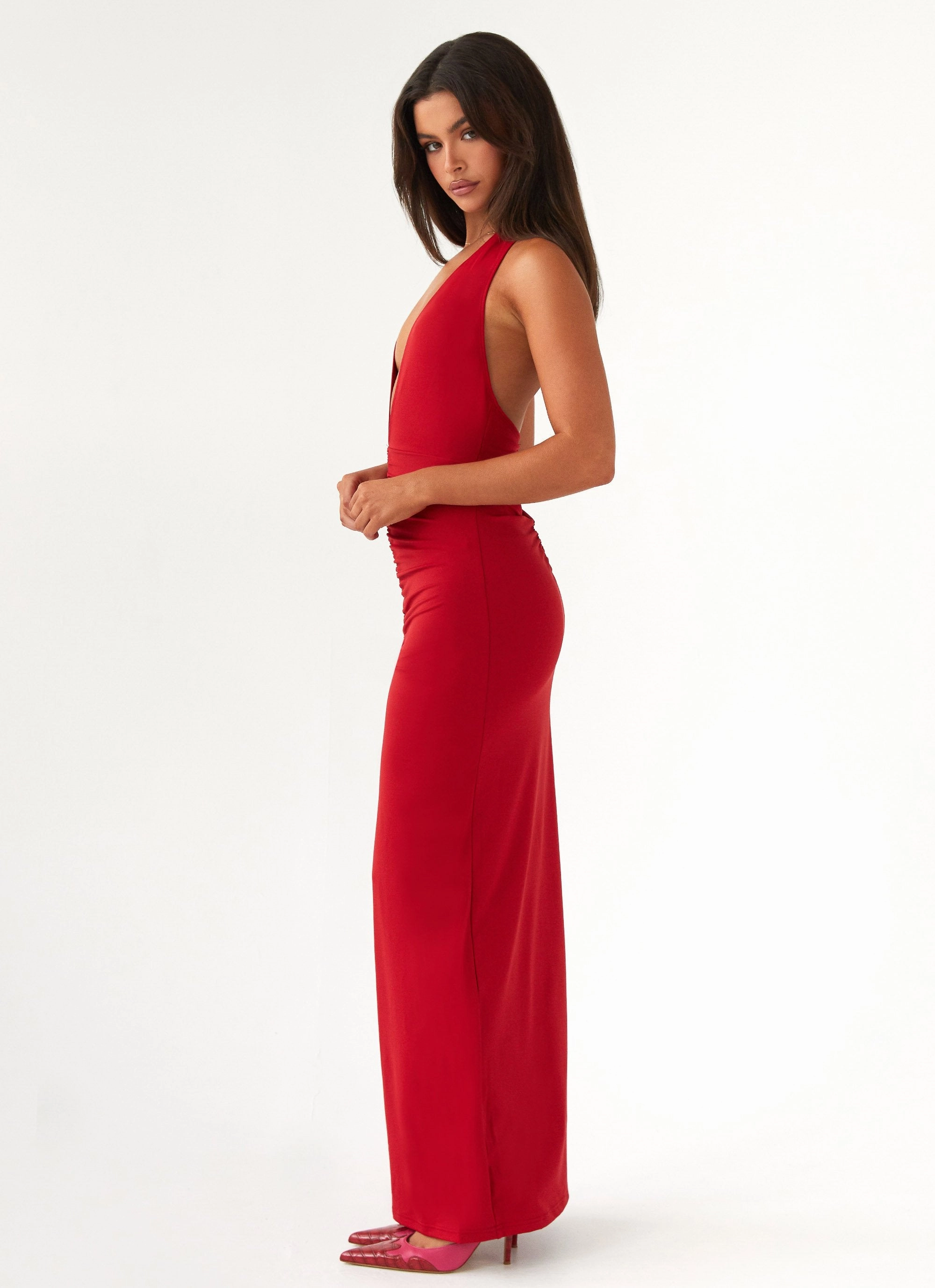 Whisked Away Halterneck Maxi Dress - Red Soft Appeal Spring Vibe