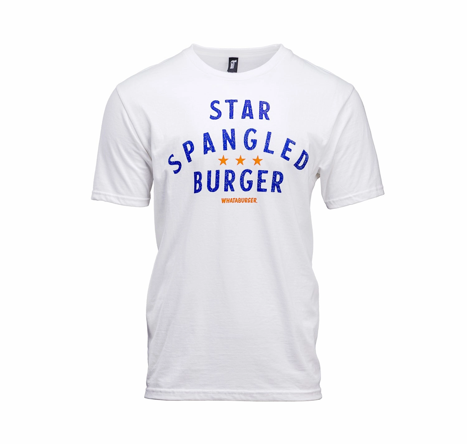 White Star Spangled Burger Tee Temperature Control Fabric