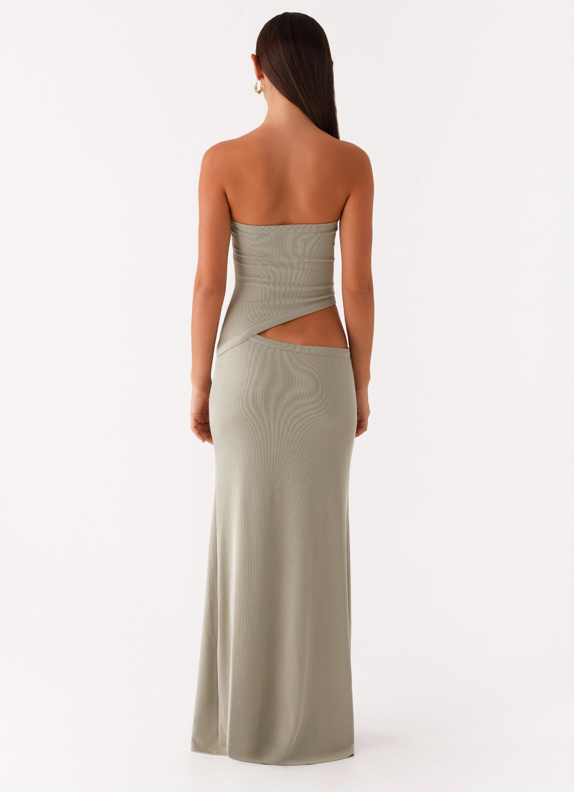 Trendy Everyday Wild Roses Maxi Dress - Sage