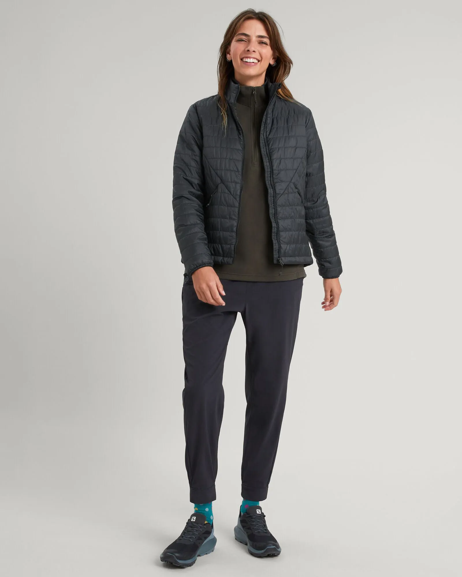 Durable Water Repellent Vegan Leather Accents Heli R Women's novaLOFT Jacket - Black Stingray