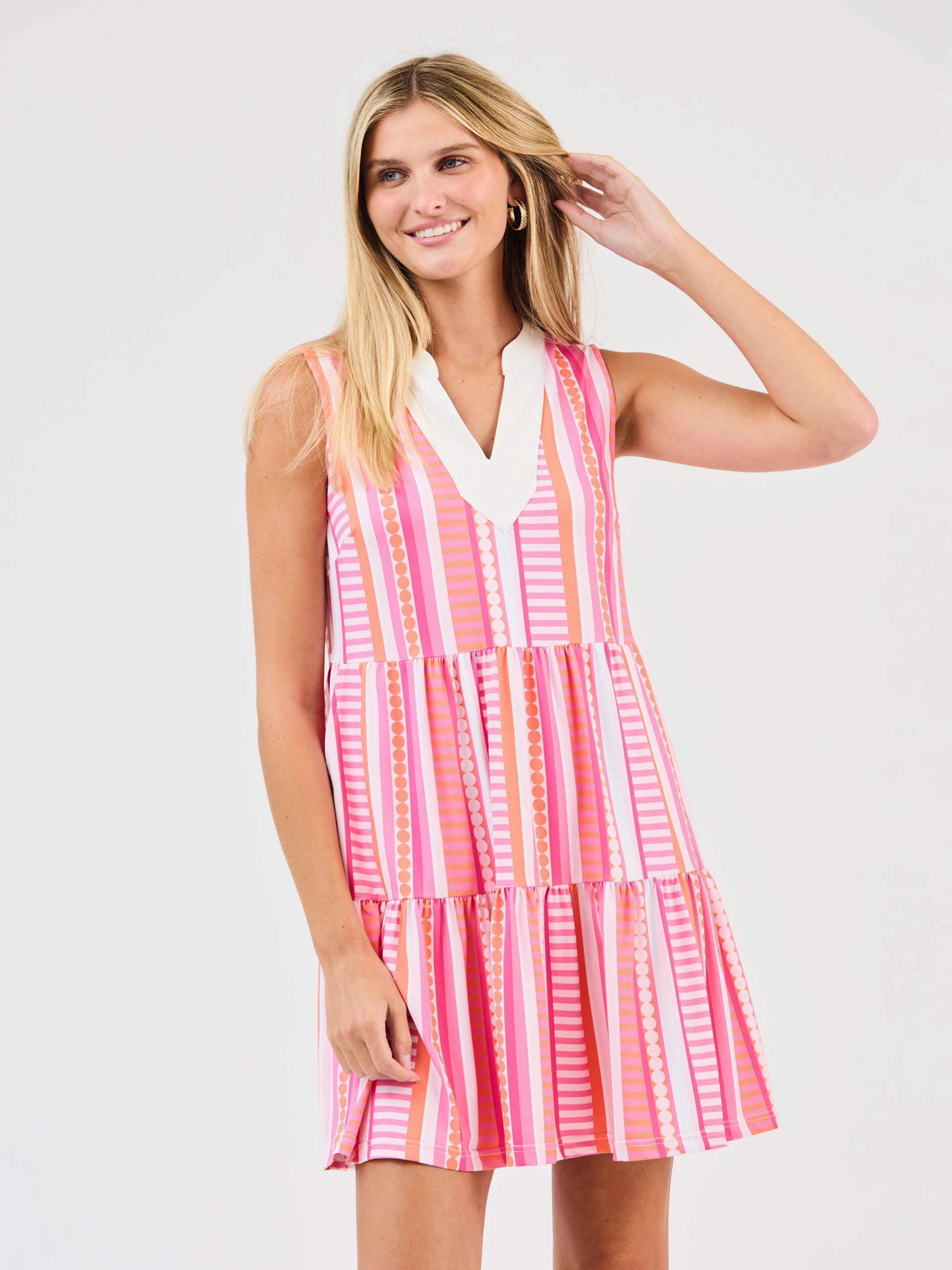 Regular-fit elegant design FINAL SALE - Newport Dress | Simply Striped Pink