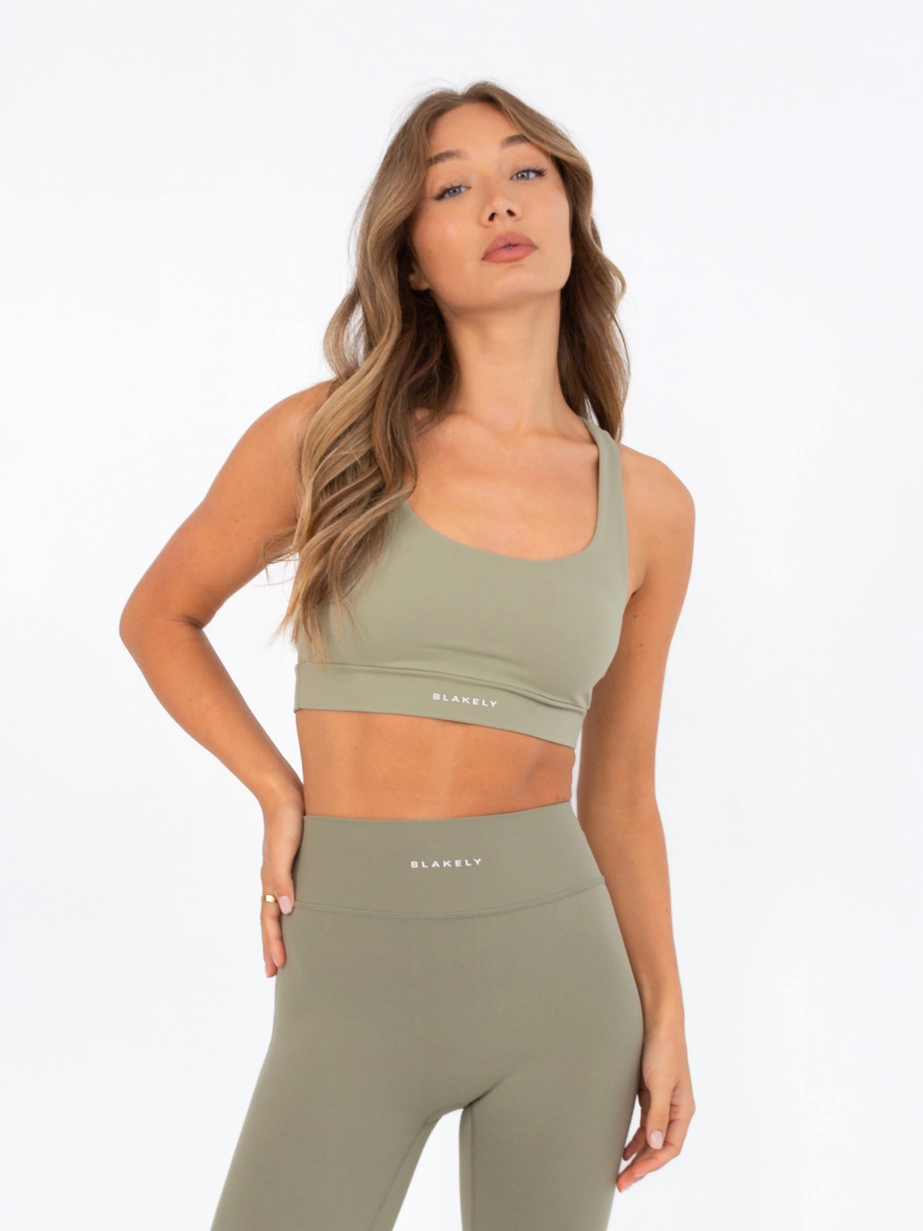 exercise Elastic stitching seams Ultimate Active Bra - Olive