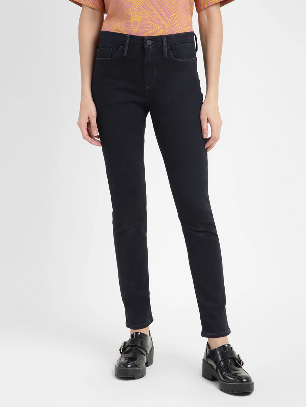 Women's 311 Black Skinny Fit Mid Rise Jeans Advanced Stretch Recovery