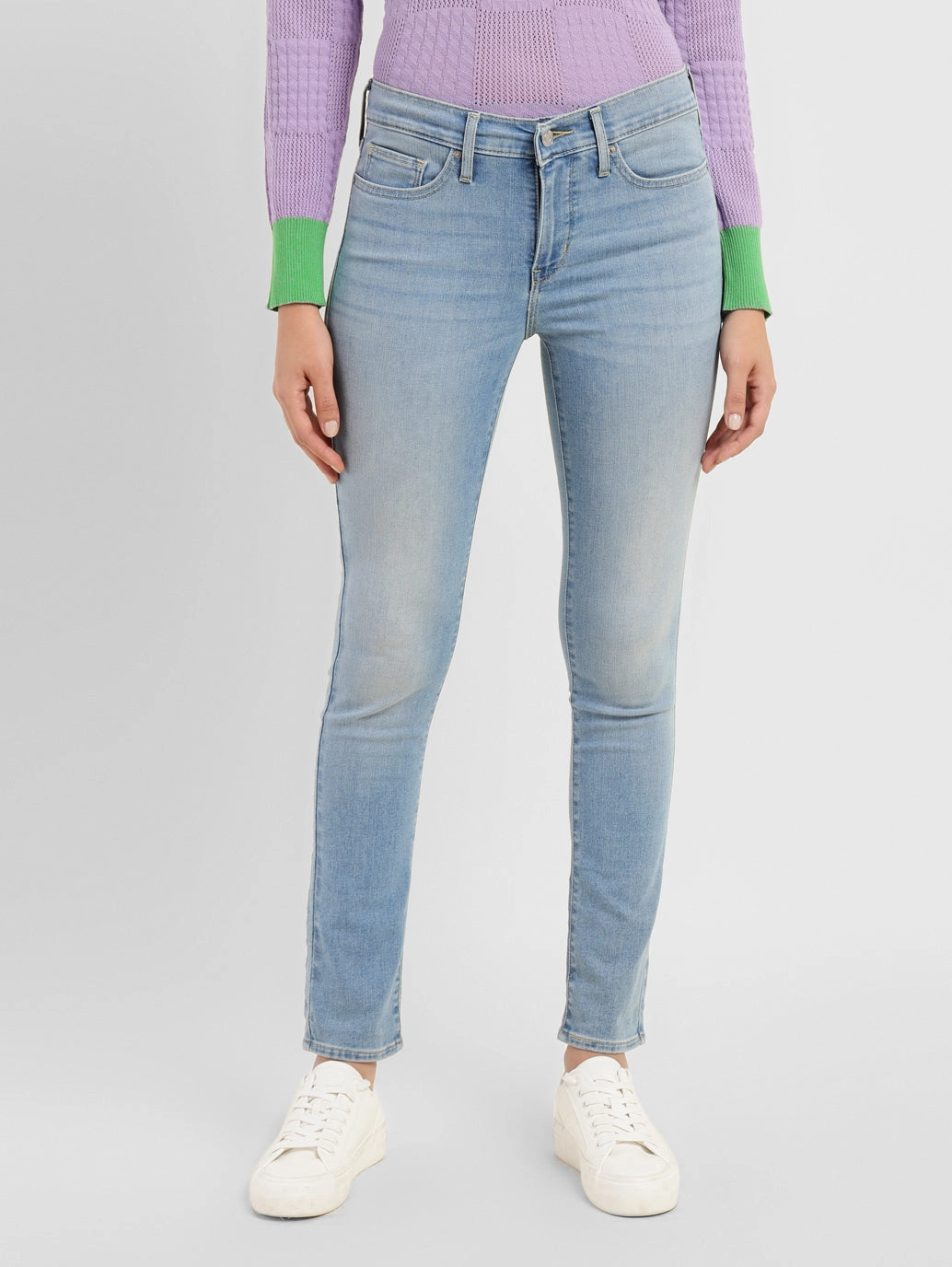 Flexible Knee Panels Women's 311 Blue Skinny Fit Mid Rise Jeans