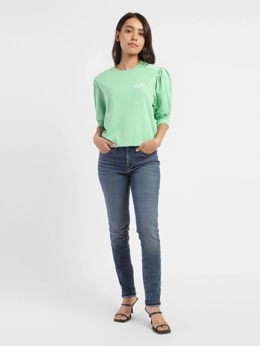 Spring Mood Office Wear Minimalist Women's 311 Blue Skinny Fit Mid Rise Jeans