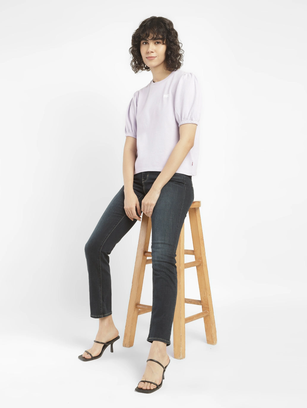 Women's 312 Dark Blue Straight Fit Mid Rise Jeans Sustainable Creative Look Timeless Appeal