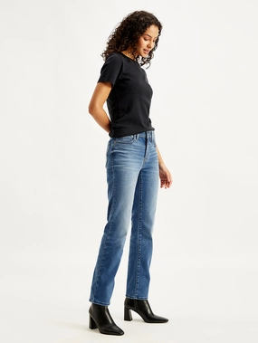 Closet Classic Clean Base Women's 314 Blue Straight Fit High Rise Jeans