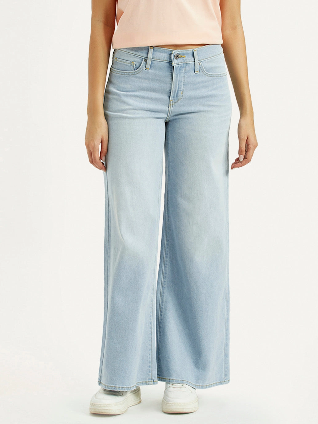 Women's 318 Light Indigo Flared Fit Mid Rise Jeans Popular Staple All Occasion