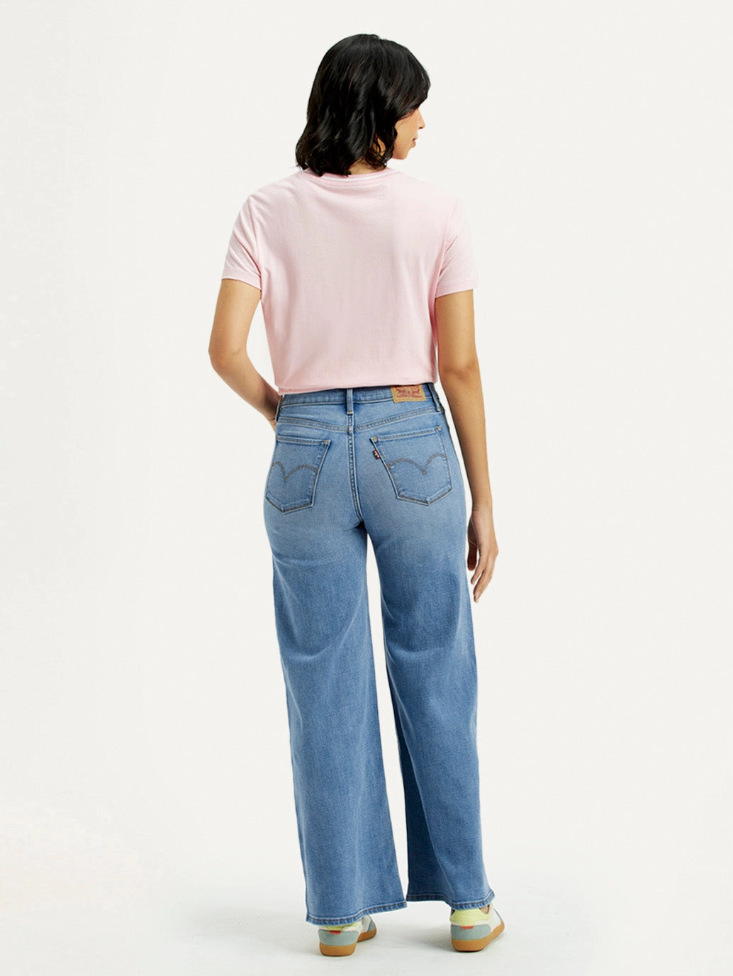 Matching Basic Women's 318 Med Indigo Flared Fit Mid Rise Jeans