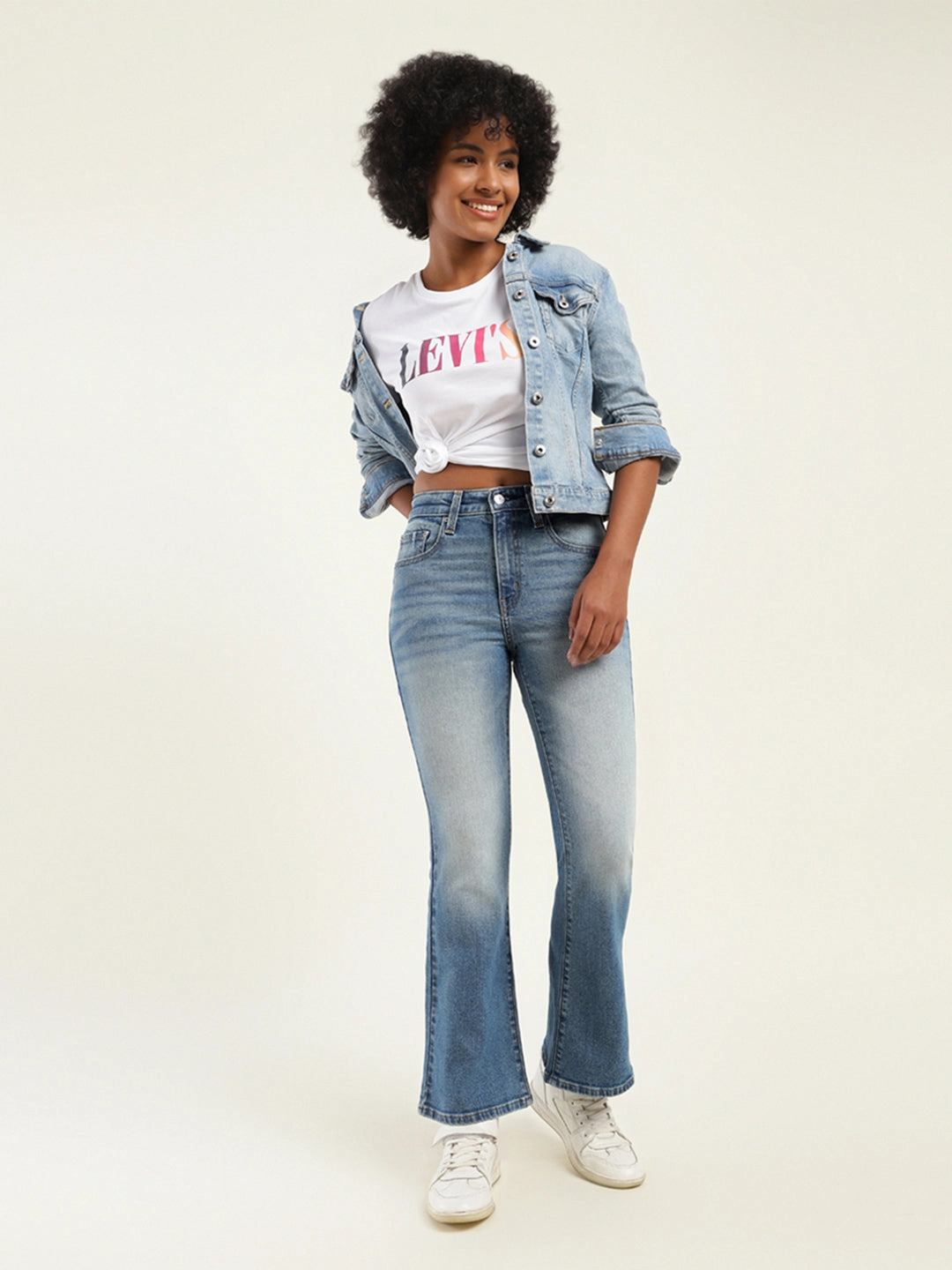 Couple Look Elegant Summer Vibes Party Look Couple Look Earthy Women's 710 Blue Skinny Fit High Rise Jeans