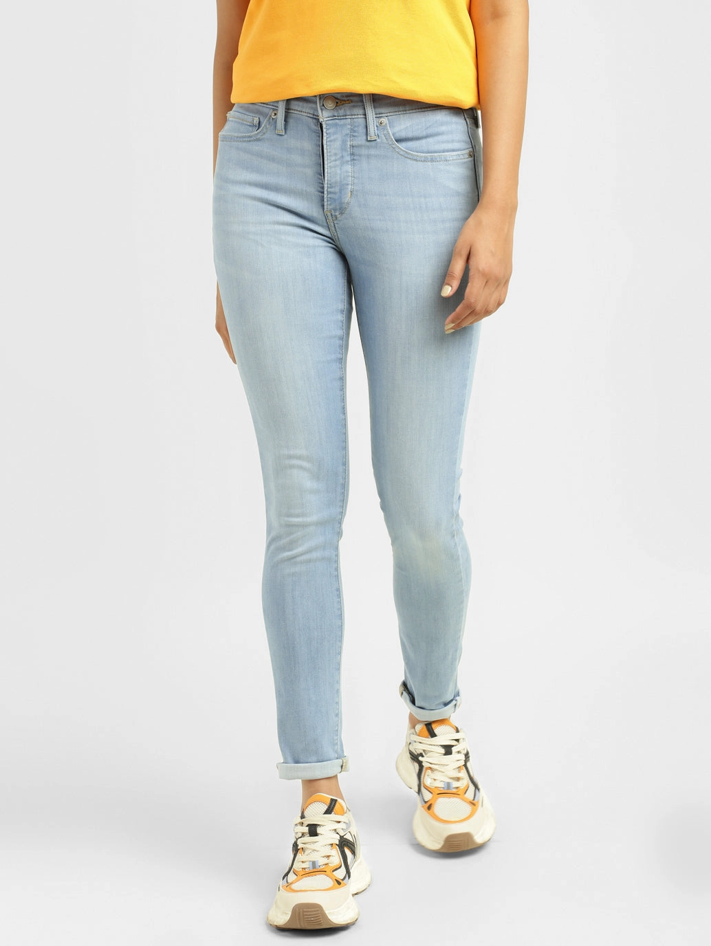 Stretch Enhanced Mobility Stretch Comfort Women's 710 Blue Skinny Fit High Rise Jeans